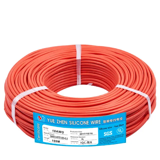 10AWG Factory Direct Sales Ultra-thin Copper Wire Lead Wires Spiral Cable Silicone Wire