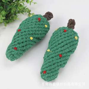 Jouet à mâcher pour chien en forme de sapin de Noël, 115g, 18cm, pour la dentition et le nettoyage des dents, petit jouet pour chiot, origine Cangnan - Product Image 2