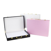 Boîte cadeau en cuir PU avec boucle métallique pour 4 jeux de tuiles de Mahjong et emballage cosmétique