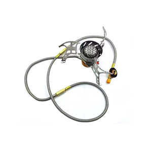Tête de brûleur pour bouteille de gaz avec vanne de réduction de pression, sortie 1/4 po, avec tuyau d'extension et interrupteur plat, accessoires de cuisinière - Product Image 1