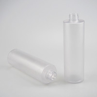 Flacon de lotion en plastique cylindrique translucide givré vide de 300 ml