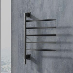 <span class=keywords><strong>Calentador</strong></span> de toallas eléctrico negro con temporizador incorporado <span class=keywords><strong>Toallero</strong></span> giratorio y <span class=keywords><strong>calentador</strong></span> para Baño - Product Image 2