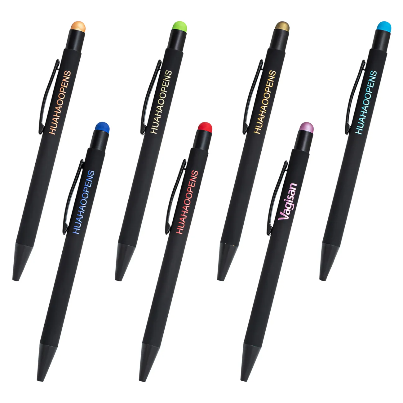 Kleur Groothandel Druk Pen Met Custom Logo Schrijven Briefpapier Promotionele Stylus Metalen Balpen