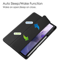 Casing Tablet Bumper Tpu Belakang Bening untuk Samsung Galaxy Tab S7 FE/Plus/S8 Plus dengan Pemegang S-pen