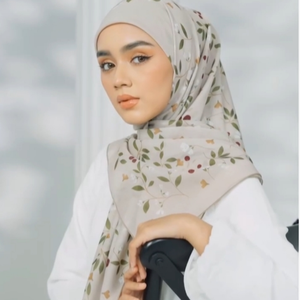 Gran oferta, bufanda musulmana con estampado de gasa de algodón transpirable Premium personalizada, Hijab, nuevo diseño, Bandana étnica malaya, uso diario para niñas - Product Image 1