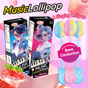 Aardbei-druif smaak 15g muzikale gummy lolly harde snoepjes halal kinderspeelgoed zingende lolly fruitzak - Product Image 2