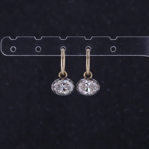 Women's Classic 18K Yellow Solid Gold 1ct 1.5ct HPHT CVD Lab Diamond <b>Earring</b> Hoop - Product Image 2