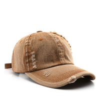 Gorras de Béisbol al por Mayor Personalizadas, Estilo Desgastado, Lisas, Vintage, con Efecto Desgarrado