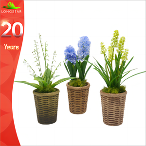 Kunstbloemen Met <span class=keywords><strong>Pot</strong></span>, Kleine Plant, Faux Potbloem Voor Huisdecoratie Indoor Buitentafel Kantoordecoratie - Product Image 1