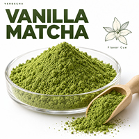 Thé vert Matcha Vanille Cérémonial en Poudre Aromatisé pour Latte Maison & Amincissement, Vente en Gros en Sachets