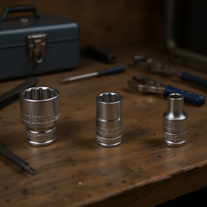 Fervi Hex <b>Socket</b> Wrench Industrial Grade 1/2 in Drive 12mm 10mm <b>8mm</b> Chrome Vanadium Steel Automotive Repair - Product Image 3