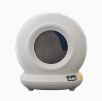 Bac à litière pour chat intelligent, automatique, écologique, désodorisant, 78L, grande capacité, capsule spatiale, contrôle par application, capteurs de sécurité, bac à déchets de 7L