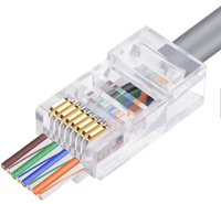 EXC Cat5e Cable 305m UTP PVC Jacket 4 pr Cca Cu RJ45 Conector CAT5e cable de red 1000ft