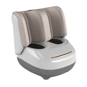 Masajeador de pies de cobertura completa para pies y piernas, con control mecánico, en blanco y negro. - Product Image 2