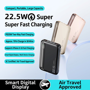 พาวเวอร์แบงค์พกพา 22.5W ชาร์จเร็ว PD พร้อมหน้าจอ LED แสดงผล ช่องเสียบ Type C ทั้งแบบ Input และ Output ช่องเสียบอเนกประสงค์ แบตเตอรี่ Li-Polymer - Product Image 4