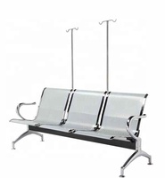 Chaise d'attente durable en métal à 3 places pour clinique, siège d'infusion hospitalier Shuoqi SQ-Y052, design moderne avec accoudoirs, non pliable