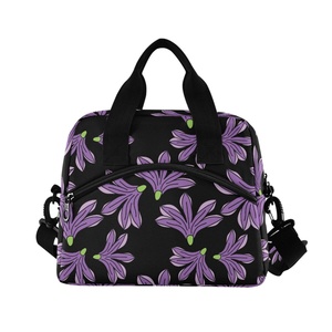 Hawaii Naupaka Flower Eco-Friendly Cooler Bag Reusable Thermal Meal Prep Food Storage Custom Insulated Nylon Lunch Bag with Logo - Product Image 2