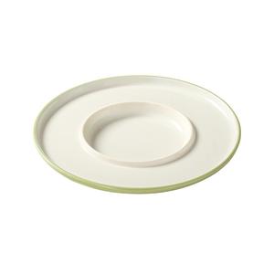 Plato de melamina Xiangyuan redondo con doble compartimento para uso en banquetes de cocina china - Product Image 1