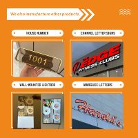 Enseigne en plexiglas rétroéclairée Daco Sign OEM/ODM pour la publicité et la décoration de cinémas et de musées, en acier inoxydable, étanche IP65, livraison gratuite