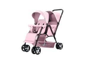 Passeggino Gemellare in Lino Pieghevole con Doppio Sedile, Sistema da Viaggio per Neonati, Ampio Spazio <span class=keywords><strong>e</strong></span> Comfort Premium - Product Image 2