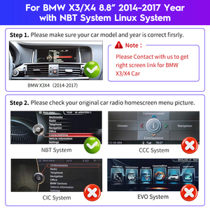 Autoradio Écran Tactile Sans Fil 8,8 Pouces Carplay pour <span class=keywords><strong>BMW</strong></span> <span class=keywords><strong>X3</strong></span> X4 <span class=keywords><strong>F25</strong></span> F26 CIC NBT GPS <span class=keywords><strong>Android</strong></span> Auto Système Linux - Product Image 2