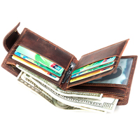 Dompet Pria Marrant 7042 Retro Minimalis Original, Dompet Koin Resleting, Tempat Kartu, Dompet Uang, Dompet Kulit Asli untuk Pria