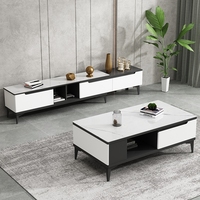 Mobilier de salon en bois MDF de haute qualité au design luxueux Meuble TV Meuble TV Table basse