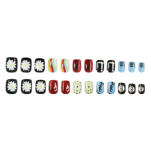 Autocollants pour ongles de style <span class=keywords><strong>anime</strong></span> pour hommes, courts et carrés, tendance, faits à la main, personnalisables, <span class=keywords><strong>faux</strong></span> ongles portables - Product Image 6