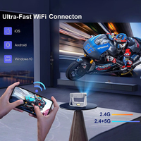 LONNST A5Pro Projecteur dynamique à double écran avec écran tactile Haut-parleur intégré 5G WiFi Smart Beam Mini pour Home Cinéma