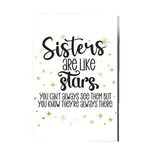 Tarjeta de felicitación personalizada para hermana, mejor amiga, agradecimiento, patrón de estrellas navideñas - Product Image 5
