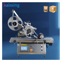 Machine d'étiquetage de bureau entièrement automatique KM-160 pour sachets plats, étiqueteuse pour emballages de cartes en papier avec PLC