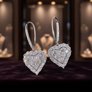 Women Heart Shape Ear <b>Hook</b> Forest Style Versatile Romantic Daily Wear Fashion <b>Earrings</b> Jewelry Accessory Elegant Minimal Design - Product Image 2