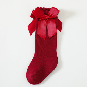 Fille étudiante princesse robe de bébé avec grand nœud et tube lâche chaussettes décontractées tricotées antibactériennes chaussettes d'hiver - Product Image 5