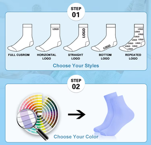 Novedad de 2025, calcetines de punto personalizados para mujer, 4 pares, divertidos, bonitos, novedosos, informales y transpirables con logotipo en el puño - Product Image 4