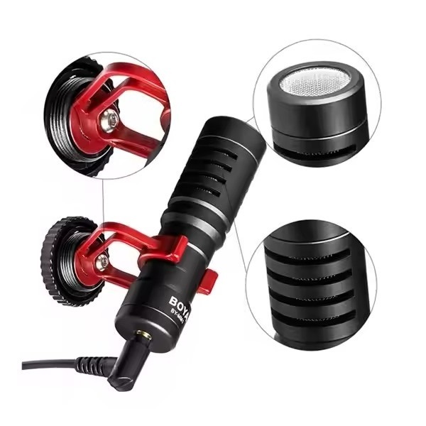 BY-MM1 Original for BOYA Lightweight Wireless Headset MIC Cardioid Shotgun Microphone for DSLR Camera Smartphone & Camcorder