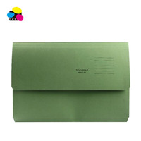 China de fábrica de cartón verde 350x268mm a granel vender la mitad de solapa cartera Carpeta de archivo