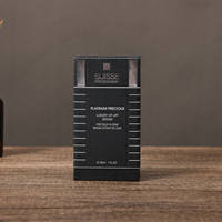 Boîte rigide haut de gamme noire mate pour emballage d'huiles essentielles, avec insert floqué en EVA anti-choc, couvercle et base, gaufrage, matériaux recyclés