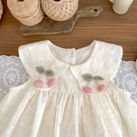 Robes d'été pour filles, robes de princesse pour enfants, broderie florale, jupe sans manches pour bébés, vêtements pour enfants à la mode