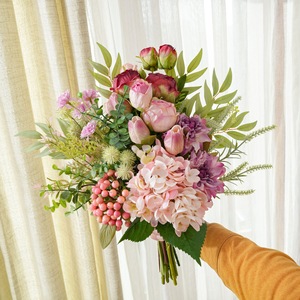 CallaFloral ช่อดอกไม้ประดิษฐ์ ไฮเดรนเยีย ผ้าพลาสติกทอ ตกแต่งบ้าน อุปกรณ์ประกอบฉากงานแต่งงาน CF01415A - Product Image 2