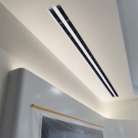 Diffuseur à fente linéaire caché Hvac Diffuseur d'air linéaire à ventilation en aluminium au plafond personnalisé