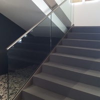 Profilés en U en alliage d'aluminium modernes et personnalisables pour garde-corps en verre sans cadre, pour escaliers d'hôtel et balcons