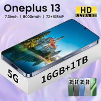 OnePlus 13 5G Débloqué Android 13 Téléphone Portable Écran HD 7,3 Pouces 16 Go+1 To Double SIM GSM Téléphones Mobiles Intelligents 5G