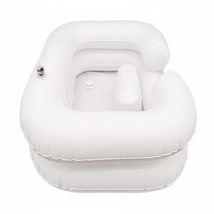 Bassin de lavage de cheveux gonflable portable, utilisation à l'hôpital/à domicile, bol à shampooing, oreiller pour personnes âgées, fournitures de réadaptation thérapeutique - Product Image 1