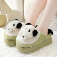 Mignonnes pantoufles en coton fourrées en forme d'ours - Design créatif pour cadeaux de bienvenue