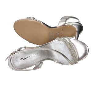 Sandalias de Tacón para Mujer Tamaris, Plateadas, Tacón de 8 cm, Talla 37, Diseño con Tiras - Product Image 6