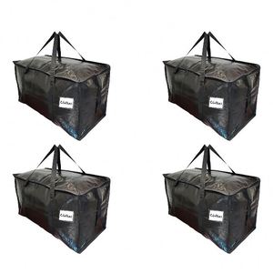 PP Woven Packaging Bags Durable Moving Bags With Handles <b>Storage</b> Packing Bags - Product Image 1