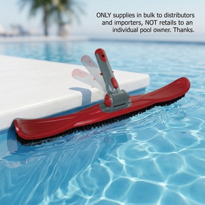 <span class=keywords><strong>Brosse</strong></span> de <span class=keywords><strong>piscine</strong></span> flexible incurvée de 20 pouces avec poignée rotative, bouton facile, poils en nylon robustes pour le nettoyage des murs de piscines - Product Image 4