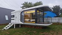 Villa préfabriquée mobile de luxe anti-sismique, maison capsule imperméable, hôtel, cabine préfabriquée isolée, pod de couchage
