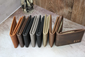 Wholesale Vintage Laser Engraved Pu Leather Money Holder <strong>Dad</strong> <strong>Wallet</strong> Custom Brown Men Trifold Laserable Leatherette <strong>Wallet</strong> - Product Image 5