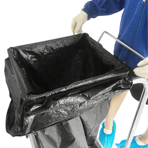 <span class=keywords><strong>Chariot</strong></span> de ramassage des <span class=keywords><strong>d</strong></span>échets en acier inoxydable avec pédale, support pour sacs poubelles et roues, pour le <span class=keywords><strong>nettoyage</strong></span> commercial - Product Image 5